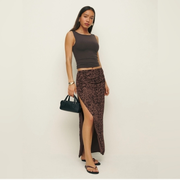 Reformation Brown Leopard Maxi Skirt - Picture 5 of 6